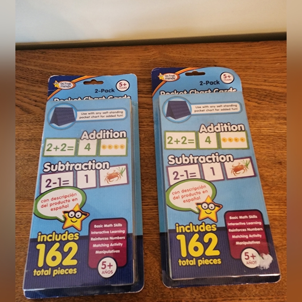 3/$15 Active Minds Addition, Subtraction Cards 2 Sets